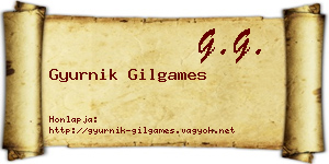 Gyurnik Gilgames névjegykártya